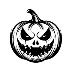 Halloween pumpkin isolated on white background.