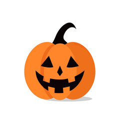Halloween pumpkin isolated on white background.