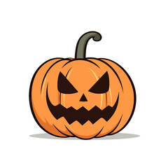 Halloween pumpkin isolated on white background.