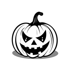 Halloween pumpkin isolated on white background.
