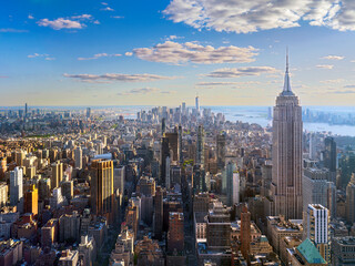 Skyline from several different Angles..Midtown, Manhatten, New York City, NY, United States of America - obrazy, fototapety, plakaty