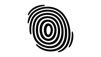 Finger print, fingerprint lock, ecure security logo vector icon, illustration isolated on white background