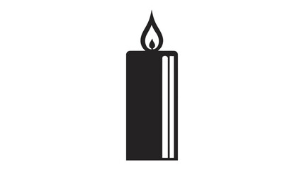 Candle icon, vector logo isolated on white background.