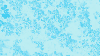 Delicate light background in blue tones with a floral pattern