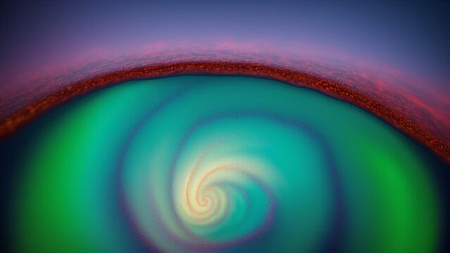 A Depiction Of A Delightfully Whimsical Swirl In A Blue Sky AI Generative