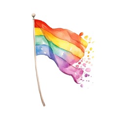 rainbow flag isolated on isolated white background, LGBTQ. LGBTQ+