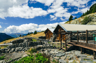 Alpine chalets "Chalets de Chailloux" near Chamonix and Mont Blanc
