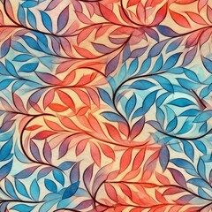 seamless floral pattern with Generative AI technology