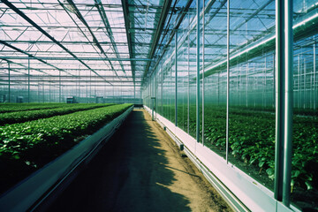 Modern Intelligent Glass Greenhouse for Agriculture. Generative AI