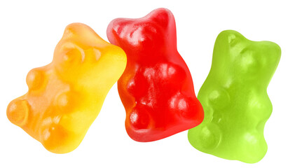 Jelly gummy bears cut out