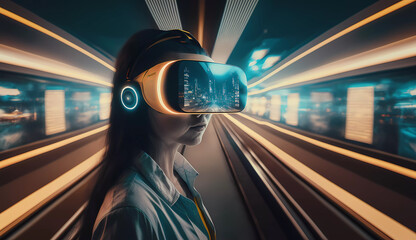 Virtual world on the Internet. Generative AI