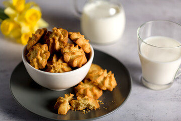 Shortbread Cookies. Light Background