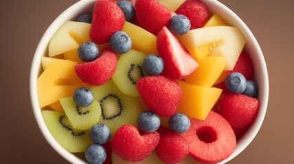 An Evocative Bowl Of Fruit With A Smiley Face Drawn On It