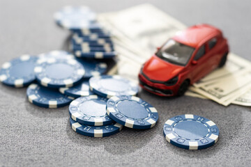 This eye catching image of two miniature businessmen shaking hands could be used for the stock market, banking, real estate and wealth management. The blue chips represent a solid investment.