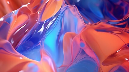 Obraz premium Abstract Colorful Fluid. Generative AI 