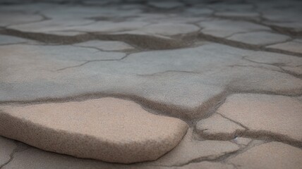 Fototapeta na wymiar A Depiction Of An Interesting Rock On A Beach With A Dark Background