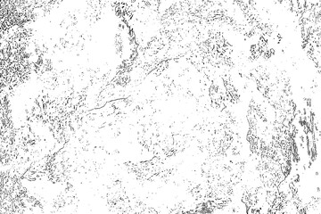 Grunge overlay layer. Abstract black and white vector background. Monochrome stylish vintage surface with a messy pattern in cracks, spots, dots. Black isolated on white background. 