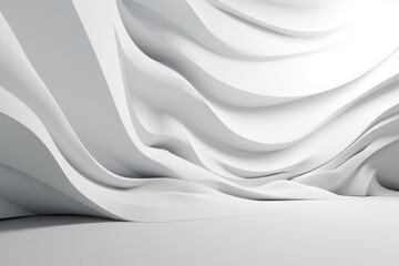 White wave abstract background, Generative ai