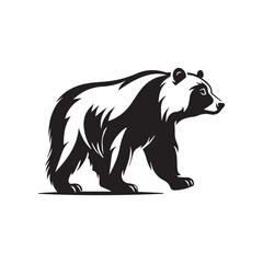 Obraz na płótnie Canvas bear vector logo - black and white . Abstract drawing Vector illustration