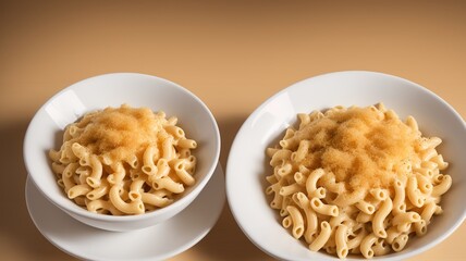 An Image Of A Stunningly Captivating Picture Of Two Bowls Of Macaroni And Cheese