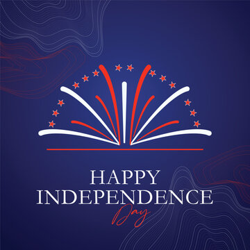 Happy Independence Day of America Social media banner post
