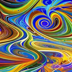 Fototapeta na wymiar 1222 Abstract Paint Swirls: A creative and expressive background featuring abstract paint swirls in vibrant and harmonious colors that create a sense of movement and artistic flair2, Generative AI