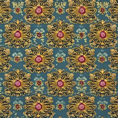 1216 Retro Vintage Wallpaper: A retro and vintage-inspired background featuring retro vintage wallpaper with intricate patterns, retro colors, and a touch of nostalgia1, Generative AI