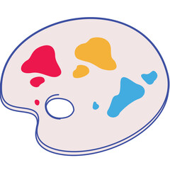 illustration of a brush with a paint