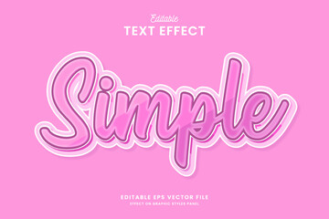decorative editable simple text effect vector design