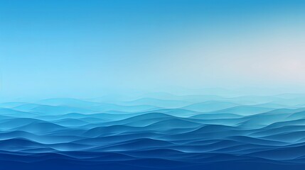 Fototapeta na wymiar blue nature gradient background banner abstract background with wavy wave sea ocean Generative AI stock illustration