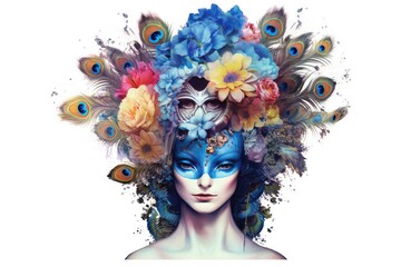 Naklejka premium woman in mask