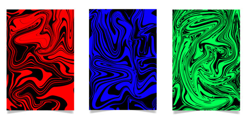 red green and blue set background