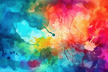 Vibrant watercolor or ink blot background, Generative ai