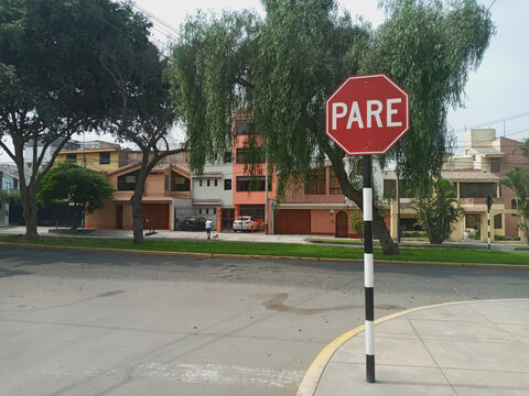 stop sign, Lima, Peru