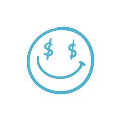 Hand drawn doodle elements, emotional faces Cute decorative objects for children.