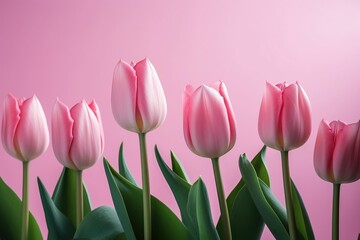 The illustration of pink tulip