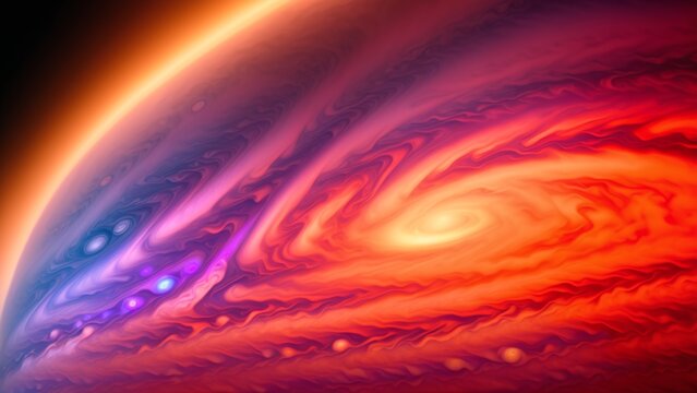 A Depiction Of A Mesmerizingly Stunning And Inspiring Image Of A Red And Blue Swirl