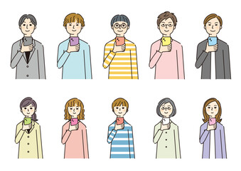 男女　セット　スマホ