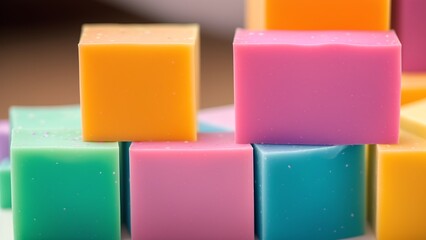 A Uniquely Inspiring And Thought - Provokingly Colored Soap Bars AI Generative