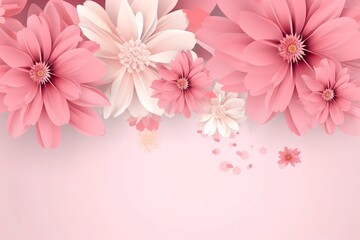 Watercolor pink floral background.