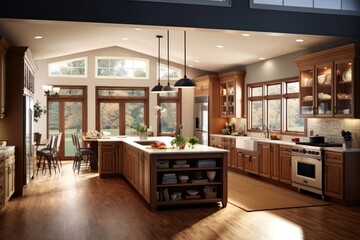 professional catalog image with full kitchen view Cinematic Editorial Photography