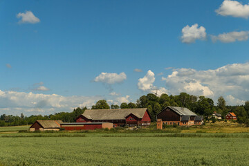 landscape with a house in the background