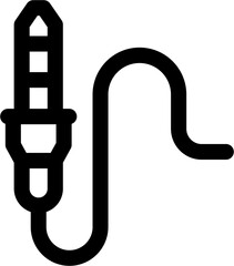 jack cable icon with black color