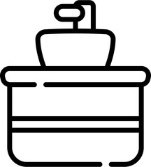 sink icon with black color
