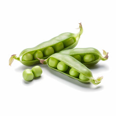 Group Of Peeled Snap Peas Food Photography Illustration