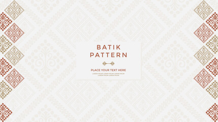 Luxury and elegant vector Javanese ethnic batik pattern template