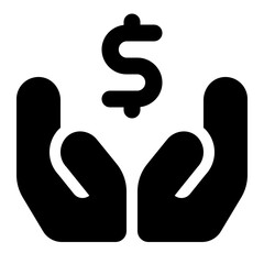 Hand Give Dollar Icon