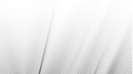 Fototapeta na wymiar Dotted abstract pattern. Black dots on white background. Halftone wavy effect.