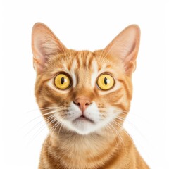 an orange cat with yellow eyes staring at the camera generative ai
