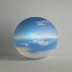 AI生成、雲の球体